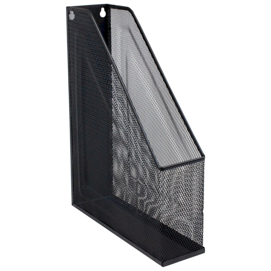 Лоток для паперів вертикальний металевий, 25х7,5х31,8 см, чорний H-Tone (JJ41215)